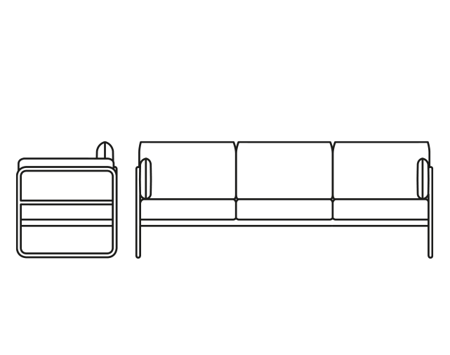 Диван EASY CB3503-3P E